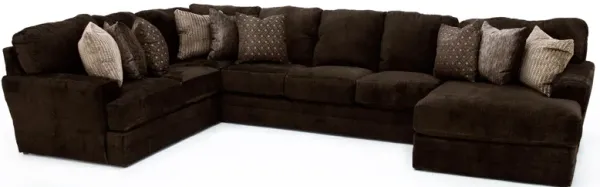 Snuggler 3-Pc. Sectional Right-Facing In Brown
