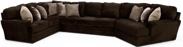 Snuggler 3-Pc. Sectional in Chocolate