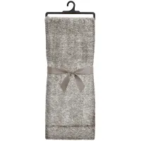 Taupe Frosted Faux Fur Throw 48"W x 60"L