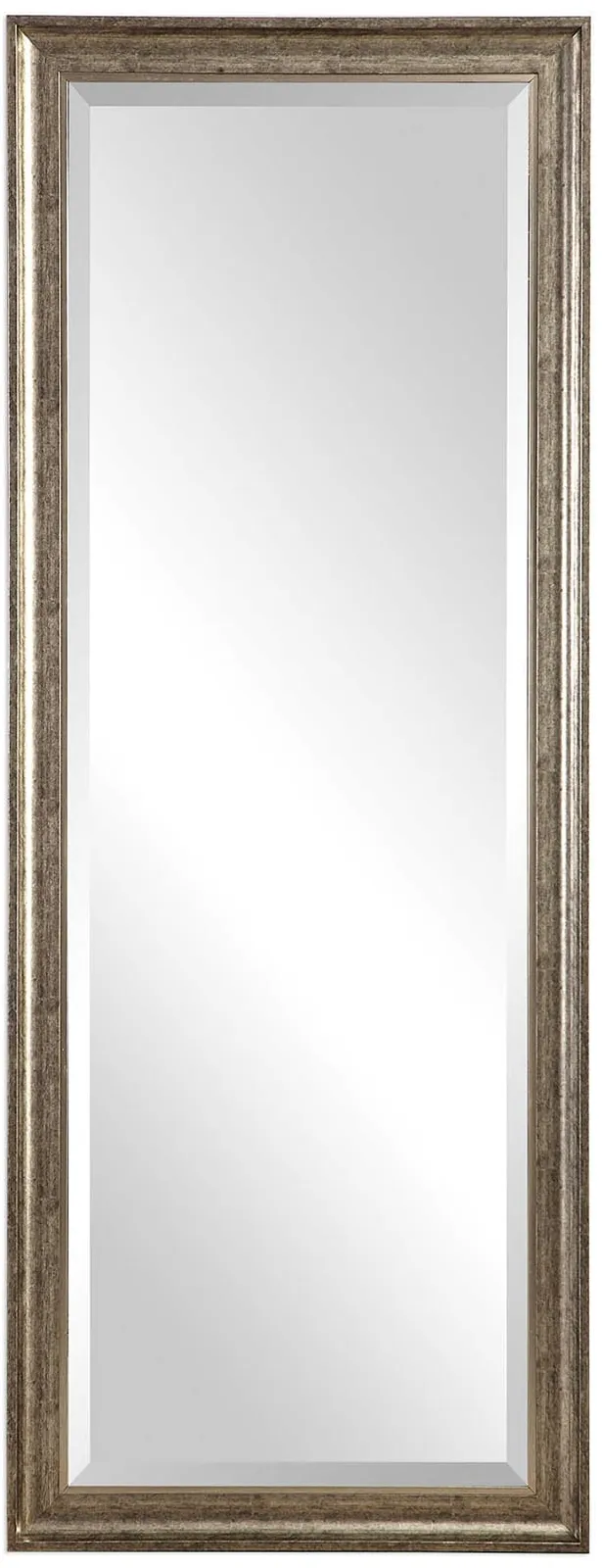 Burnished Silver Finish Beveled Leaner Mirror 30"W x 78"H