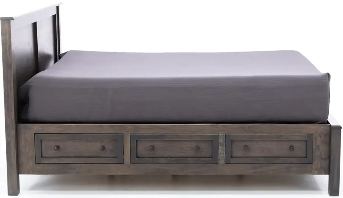 Witmer Taylor J Grey Queen Storage Bed W/45" Headboard