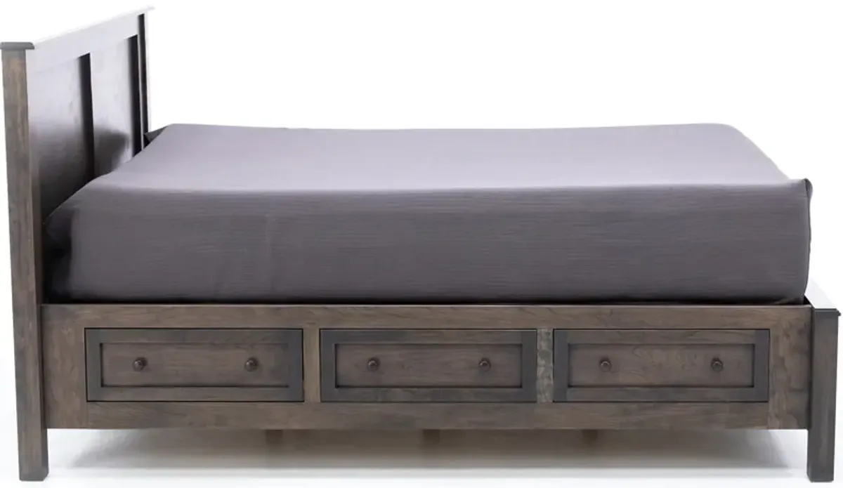 Witmer Taylor J Grey King Storage Bed with 45" Headboard