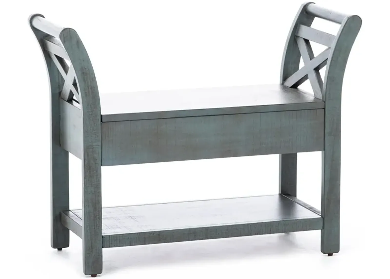 Heather Blue Storage Bench