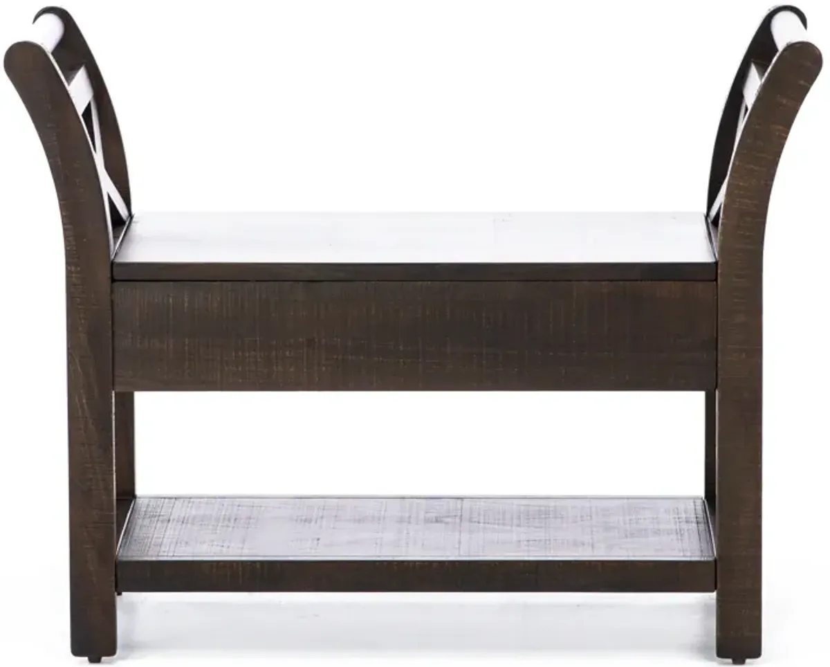 Heather Brown Storage Bench