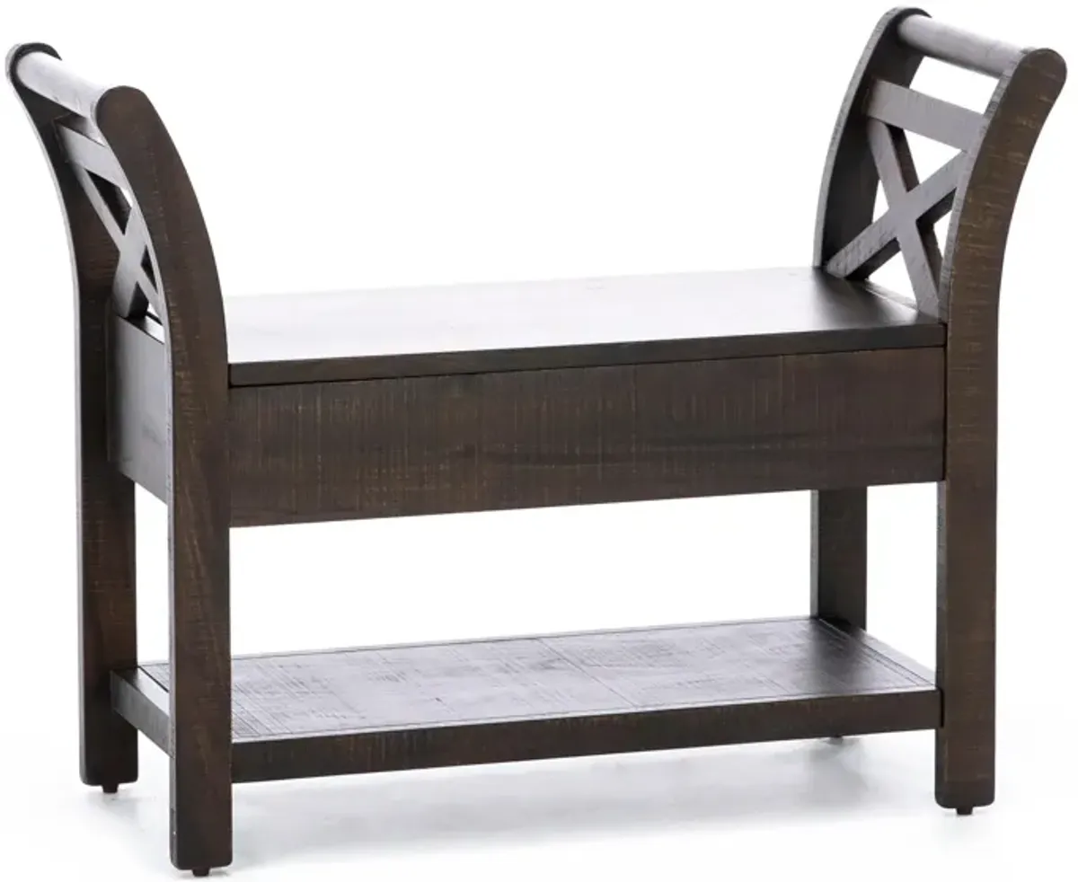 Heather Brown Storage Bench