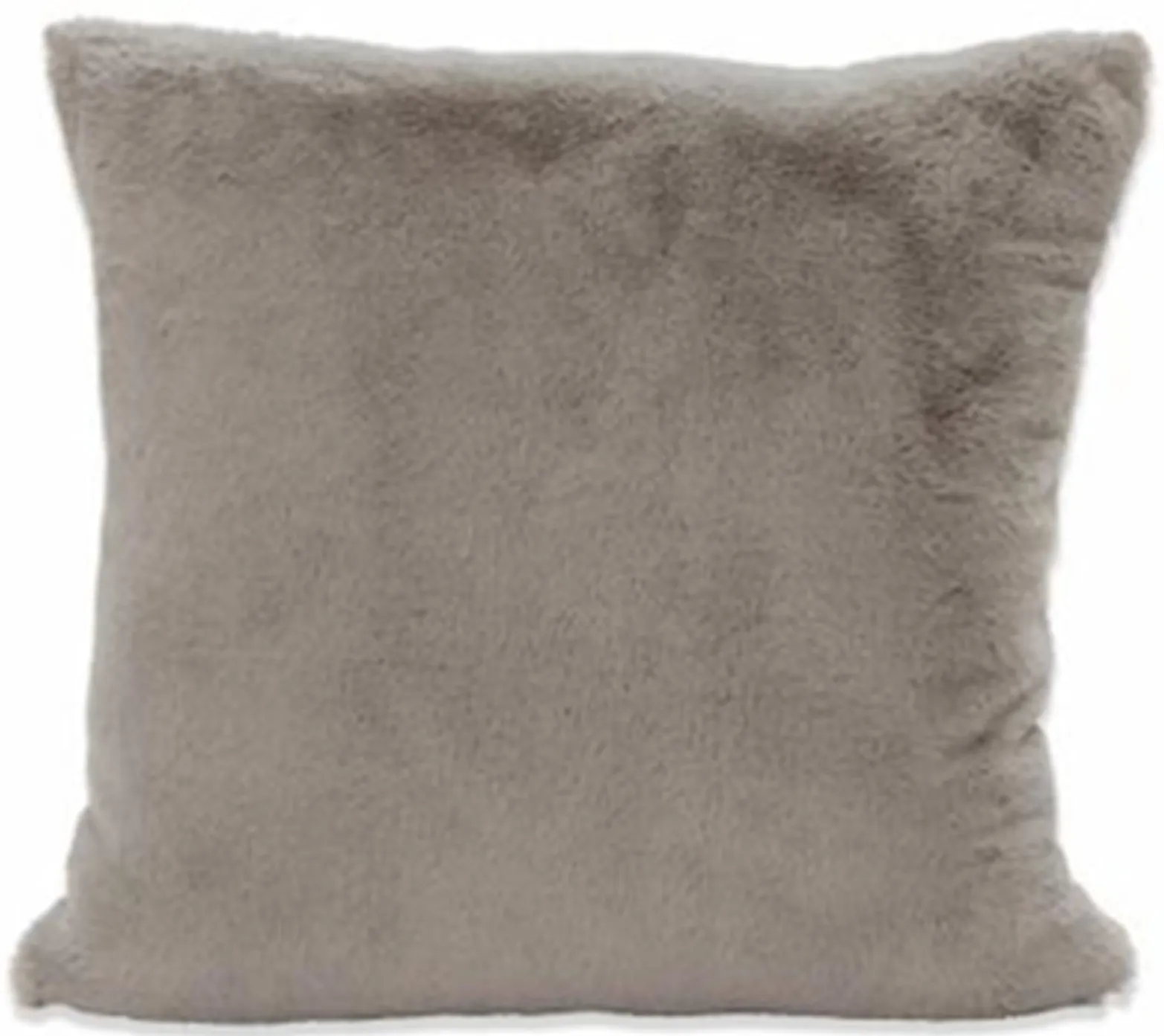 Grey Faux Rabbit Fur Pillow 20"W x 20"H