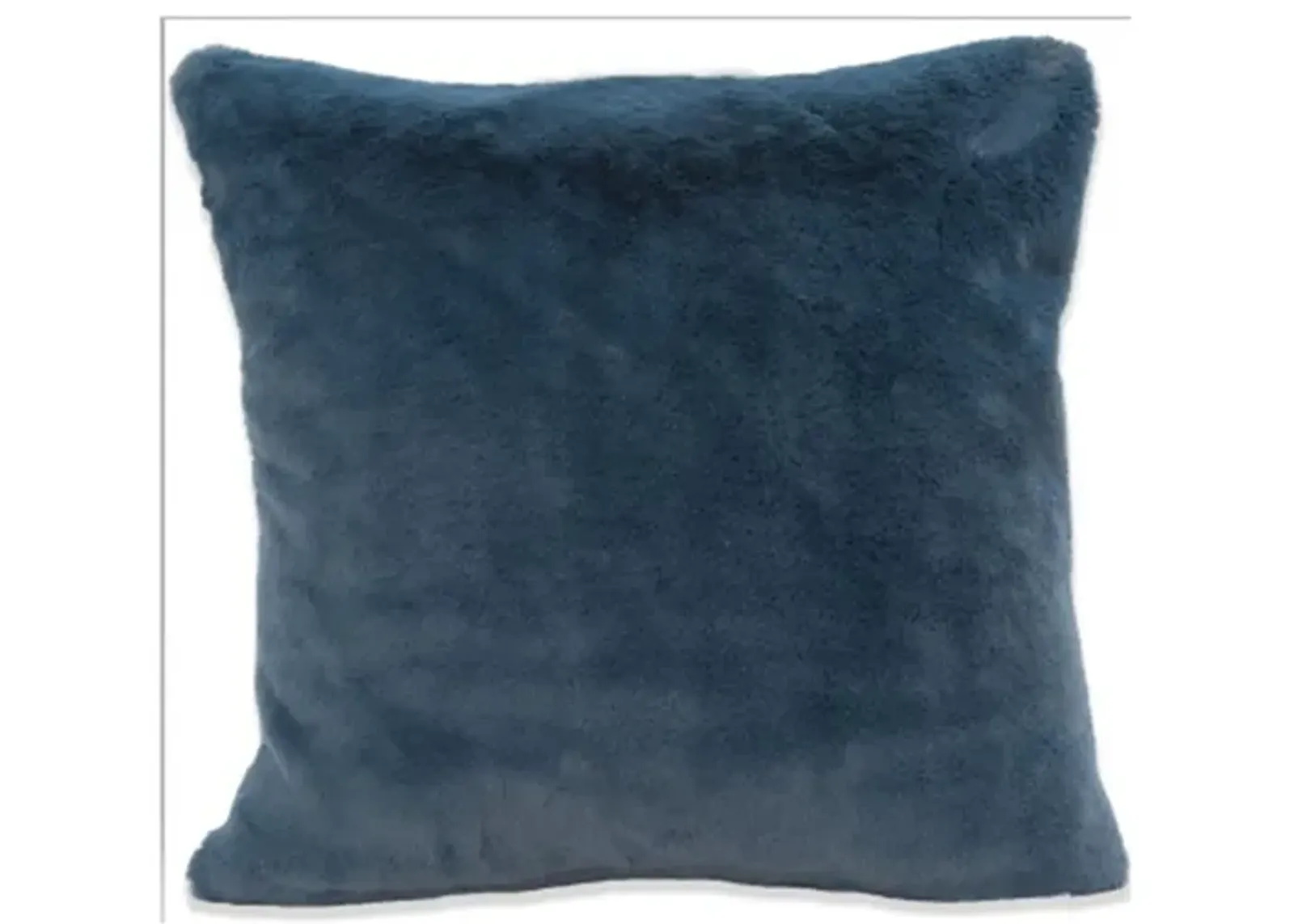 Indigo Faux Rabbit Fur Pillow 20"W x 20"H