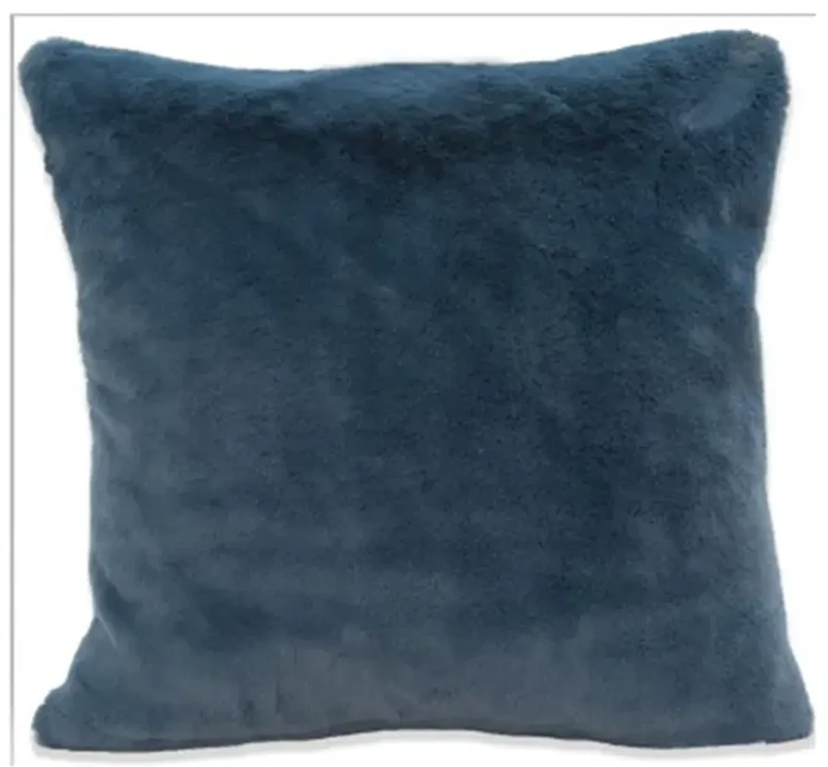 Indigo Faux Rabbit Fur Pillow 20"W x 20"H