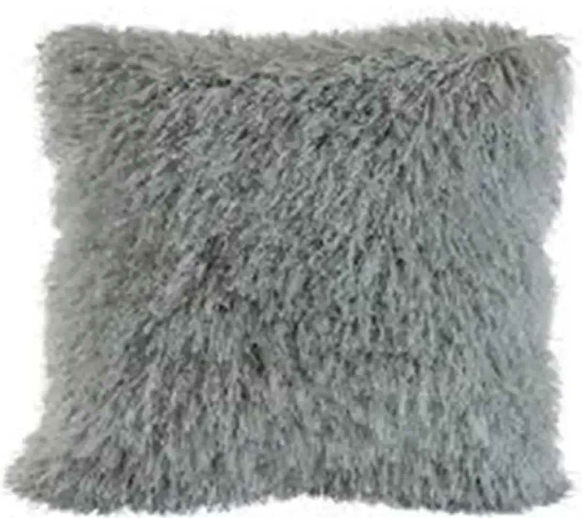 Aqua Sparkle Shag Pillow 20"W x 20"H