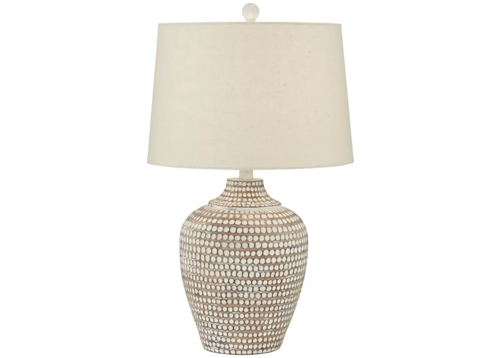 Faux Wood Hammered Look Table Lamp 25.5"H