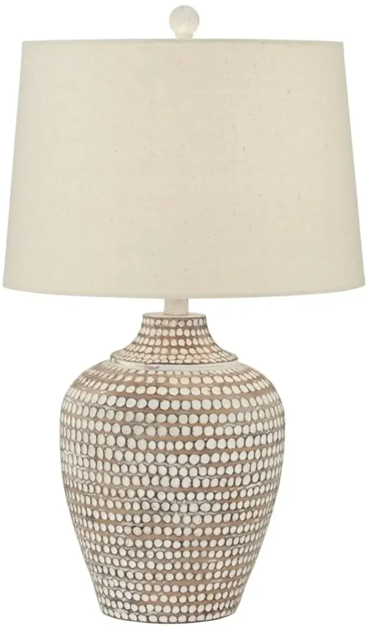 Faux Wood Hammered Look Table Lamp 25.5"H