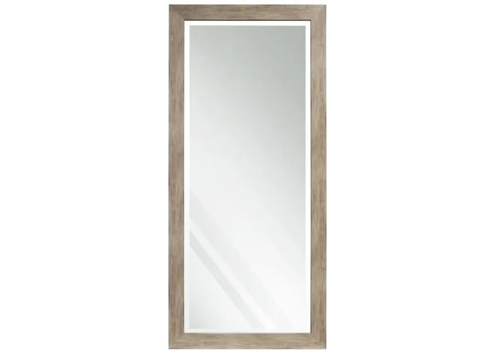 Beveled Barnwood Leaner Mirror 30"W x 64"H