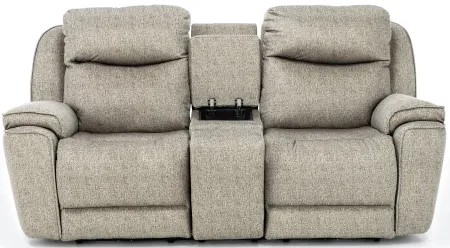 Carter Fully Loaded Reclining Console  Loveseat With Next Level