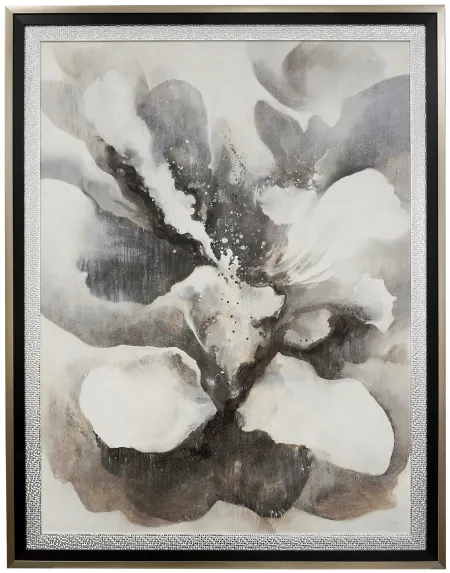 Neutral Flower Glam Framed Print 42"W x 54"L