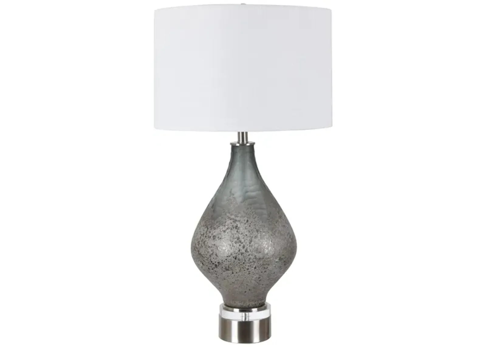 Grey Weathered Glass Table Lamp 32.5"H