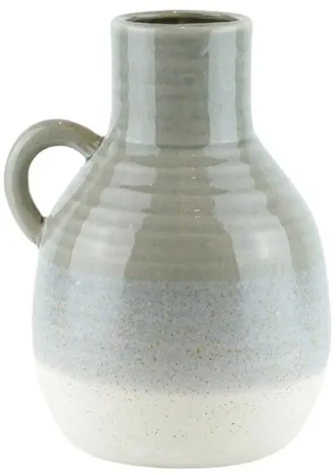 Large Green Ceramic Jug 7"W x 10"H