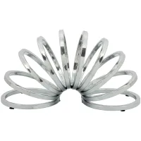 Silver Metal Slinky Sculpture 16"W x 8"H