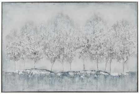 White Forest Framed Canvas Art 47"W x 31"H