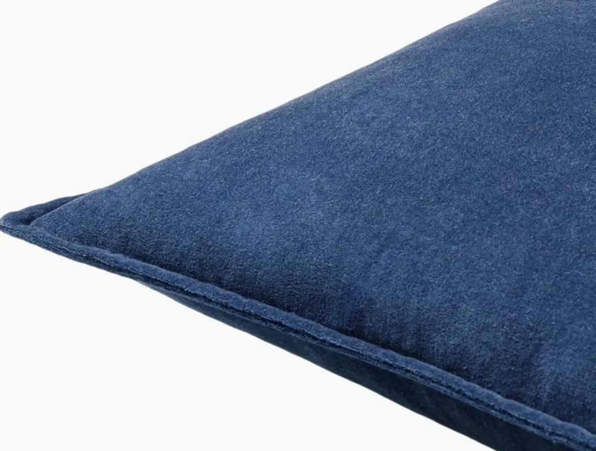 Navy Velvet Pillow 18"W x 18"H