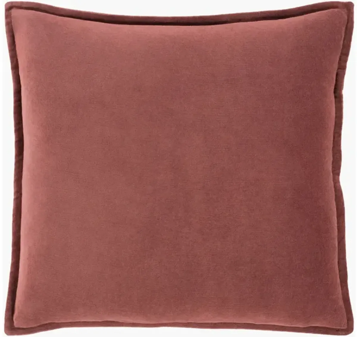 Rust Velvet Pillow 18"W x 18"H