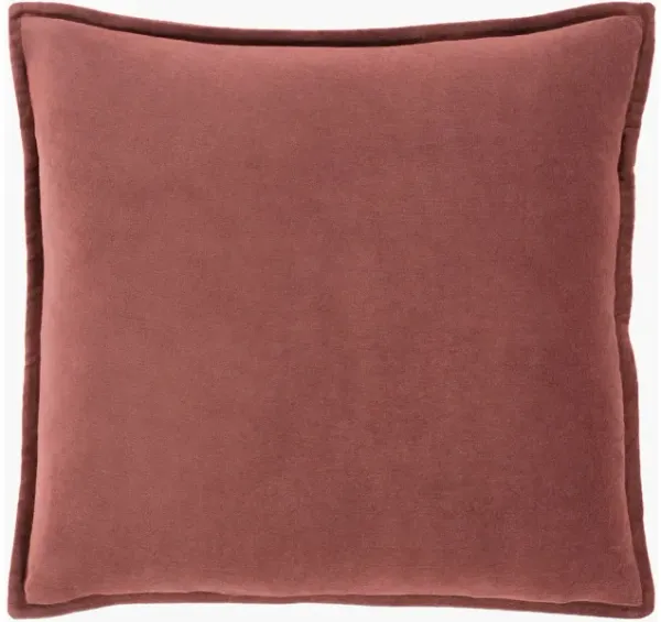Rust Velvet Pillow 18"W x 18"H