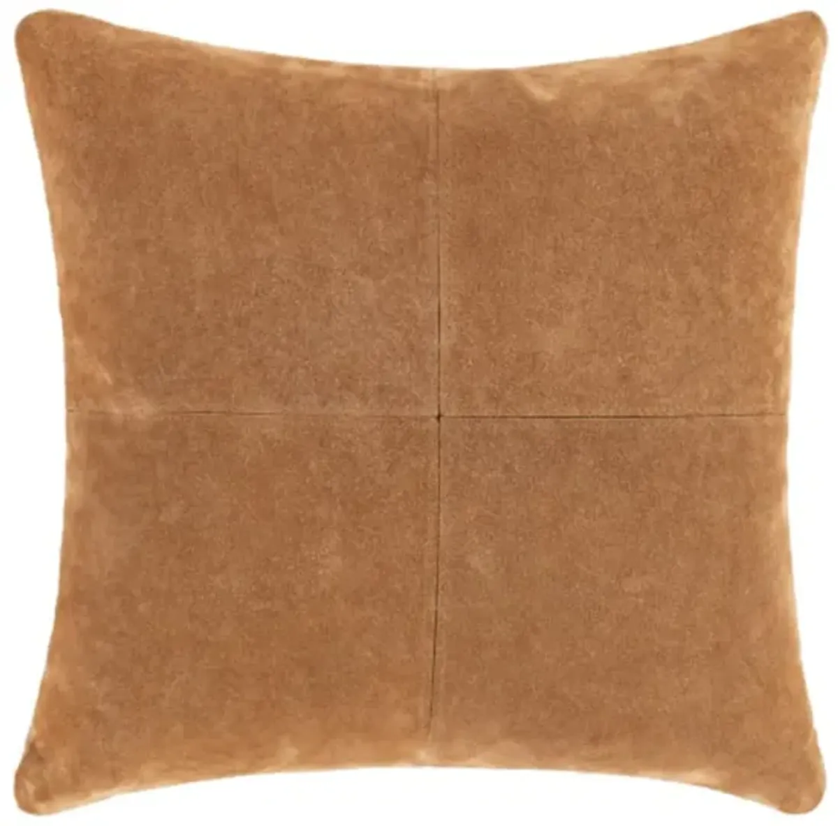 Camel Suede Pillow 20"W x 20"H