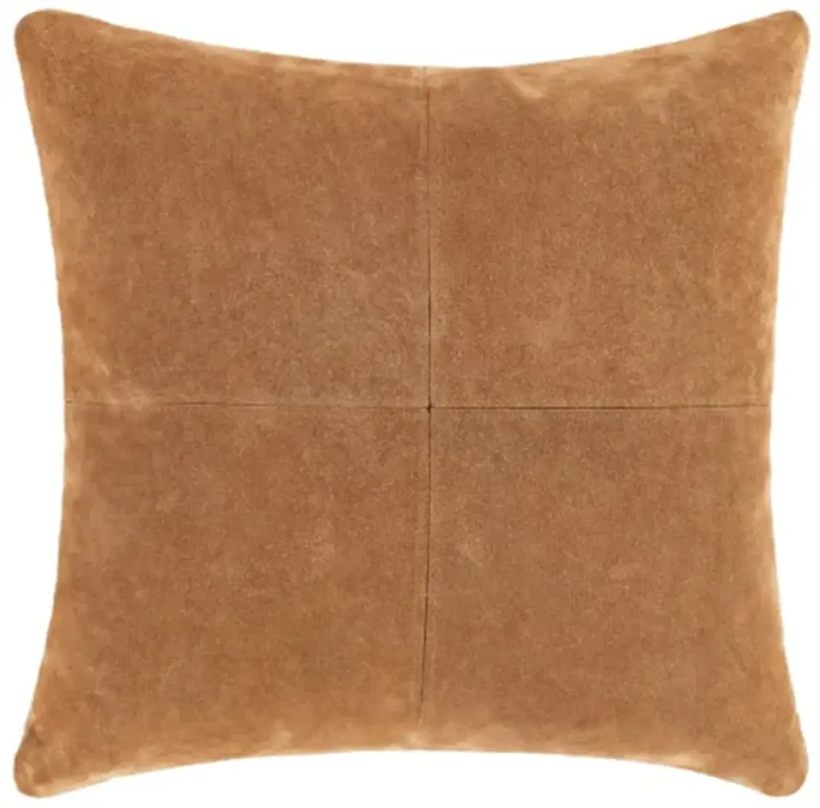 Camel Suede Pillow 20"W x 20"H