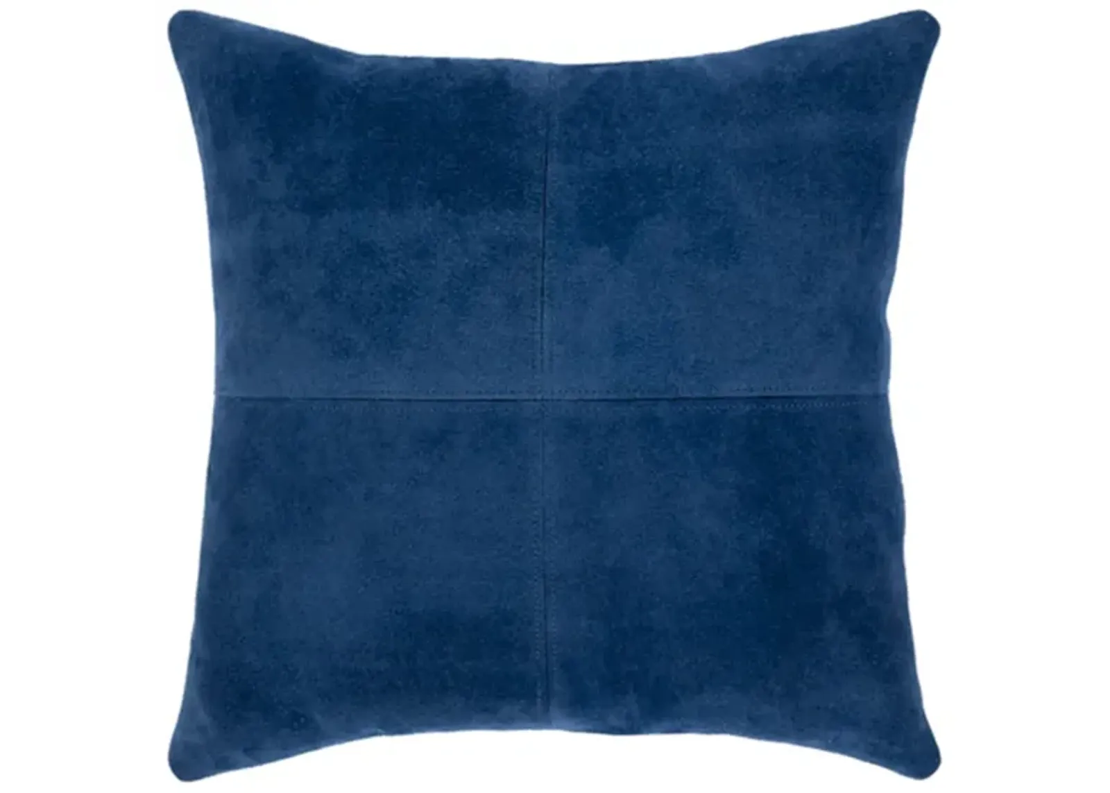 Dark Blue Suede Pillow 20"W x 20"H