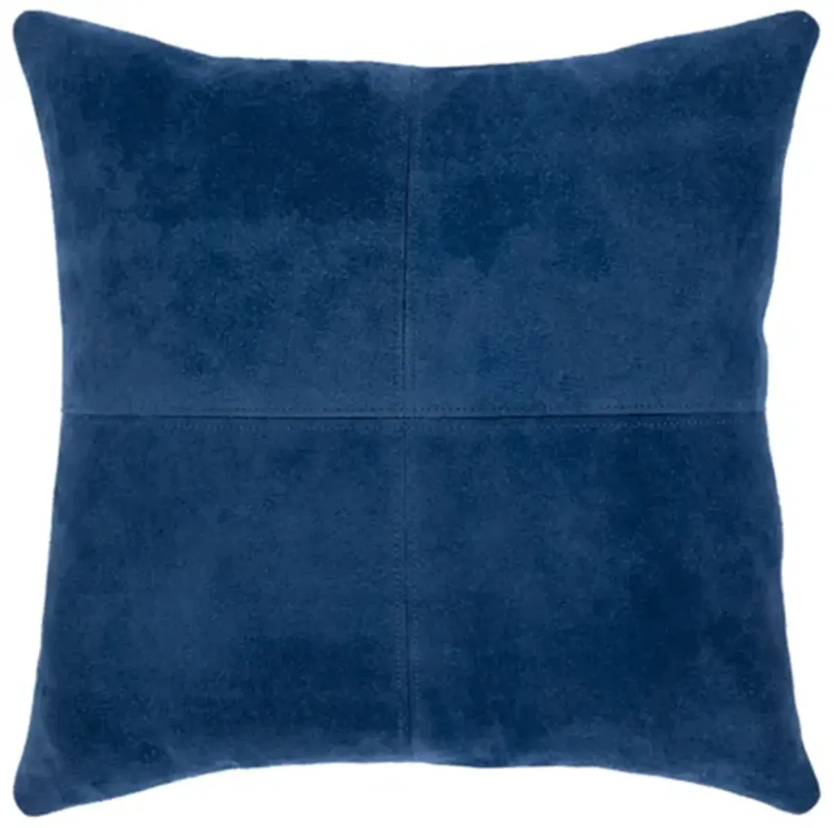 Dark Blue Suede Pillow 20"W x 20"H