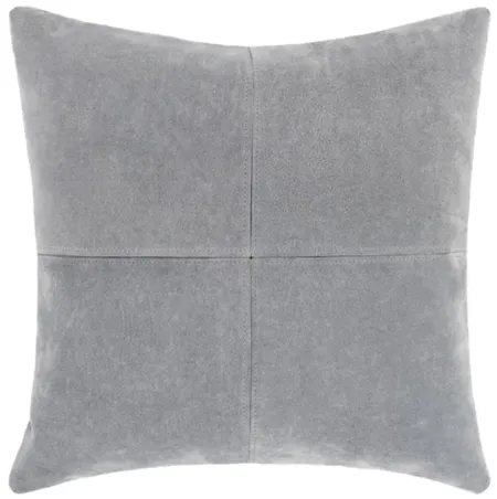 Grey Suede Pillow 20"W x 20"H