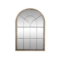 Wood and Metal Farmhouse Arch Mirror 33"W x 51"H