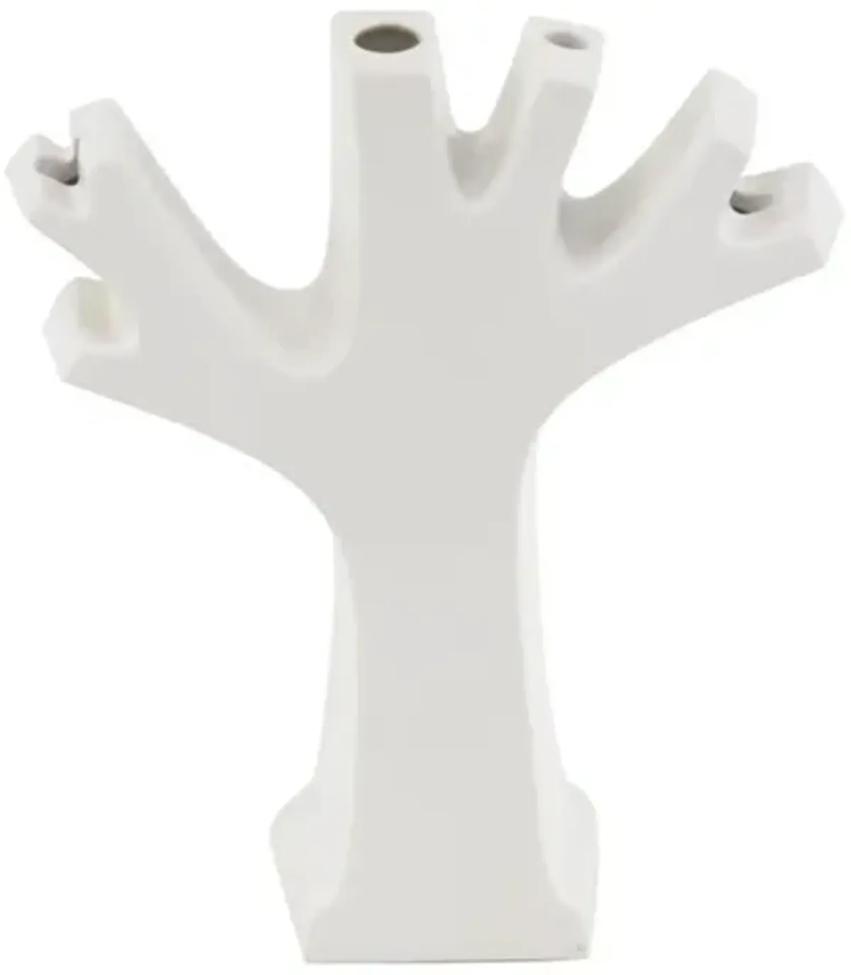 White Ceramic Tree Vase 9"W x 11"H