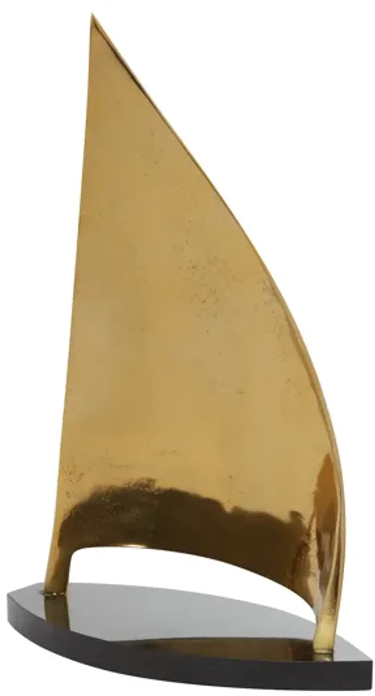 Small Gold Metal Sailboat 12"W x 17"H