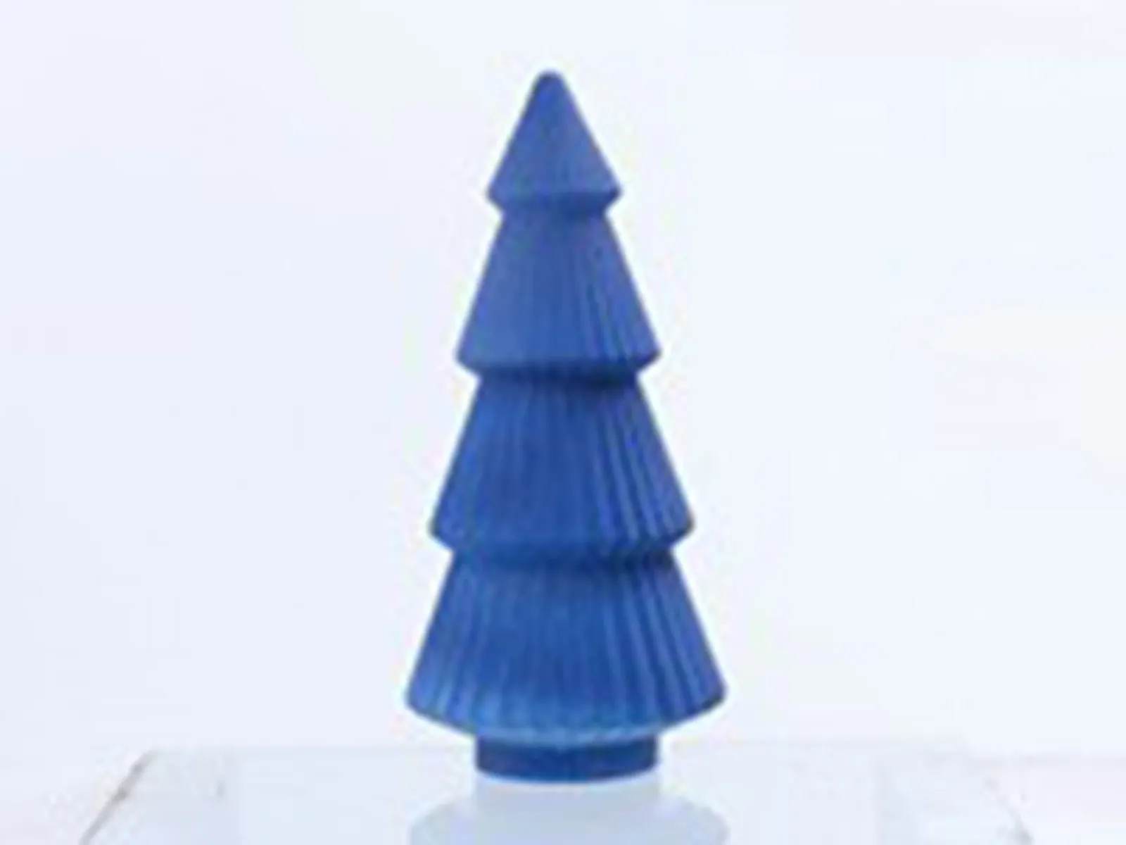 Small Matte Cobalt Mercury Glass Christmas Tree 7"W x 14.5"H