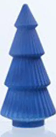 Small Matte Cobalt Mercury Glass Christmas Tree 7"W x 14.5"H