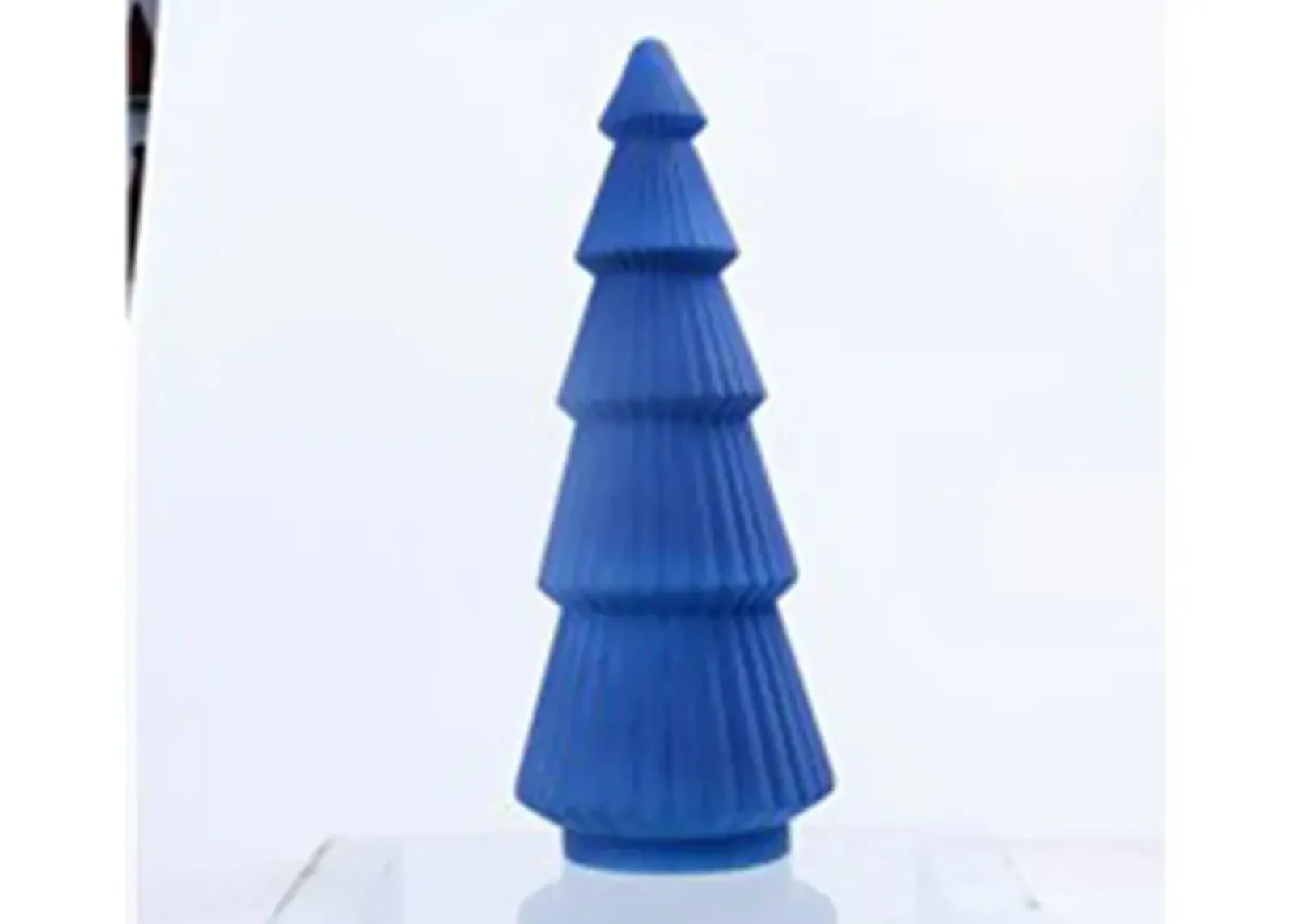 Large Matte Cobalt Mercury Glass Christmas Tree 8"W x 21"H