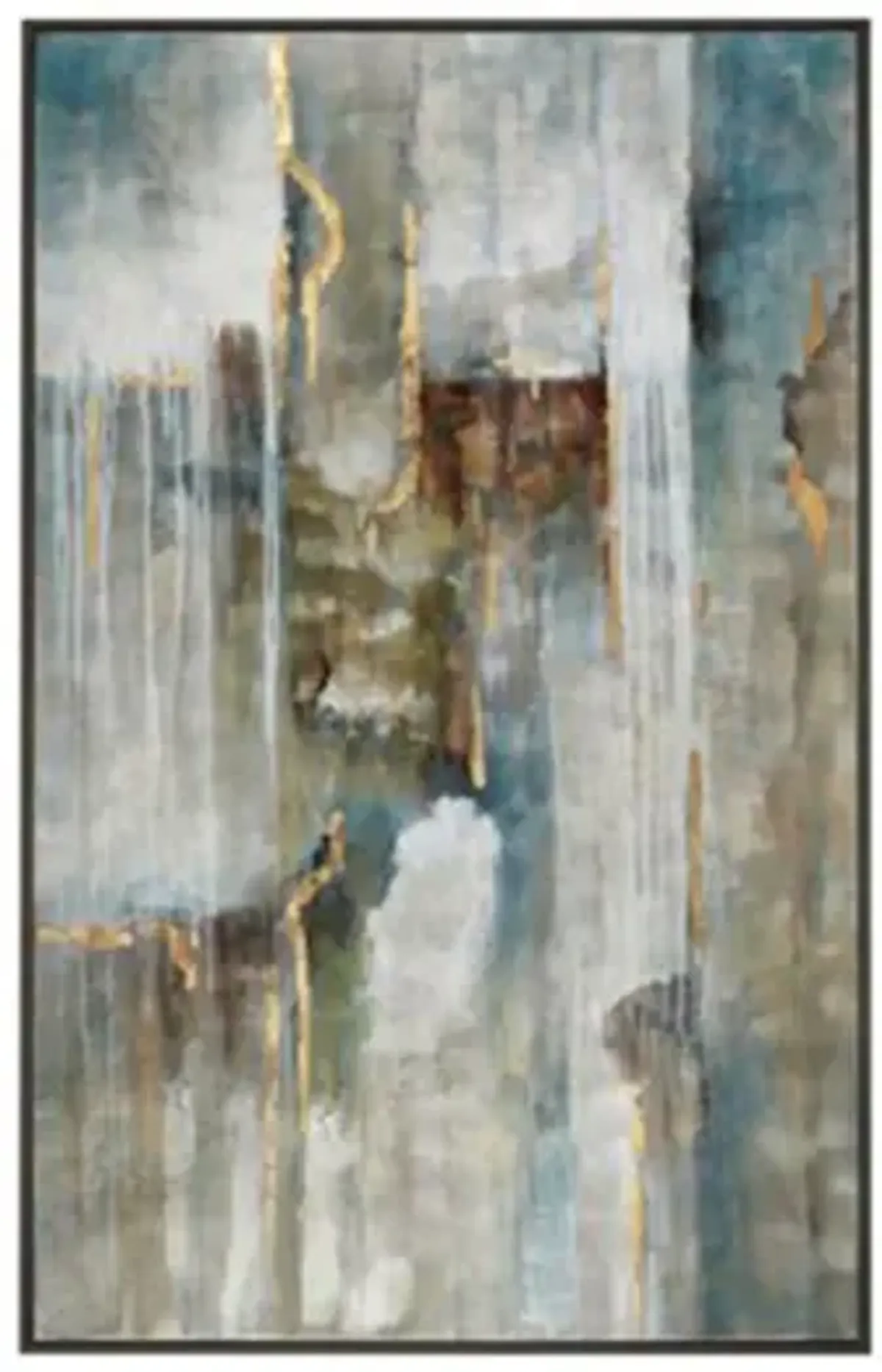 Multi Abstract Framed Painting 52"W x 82"H
