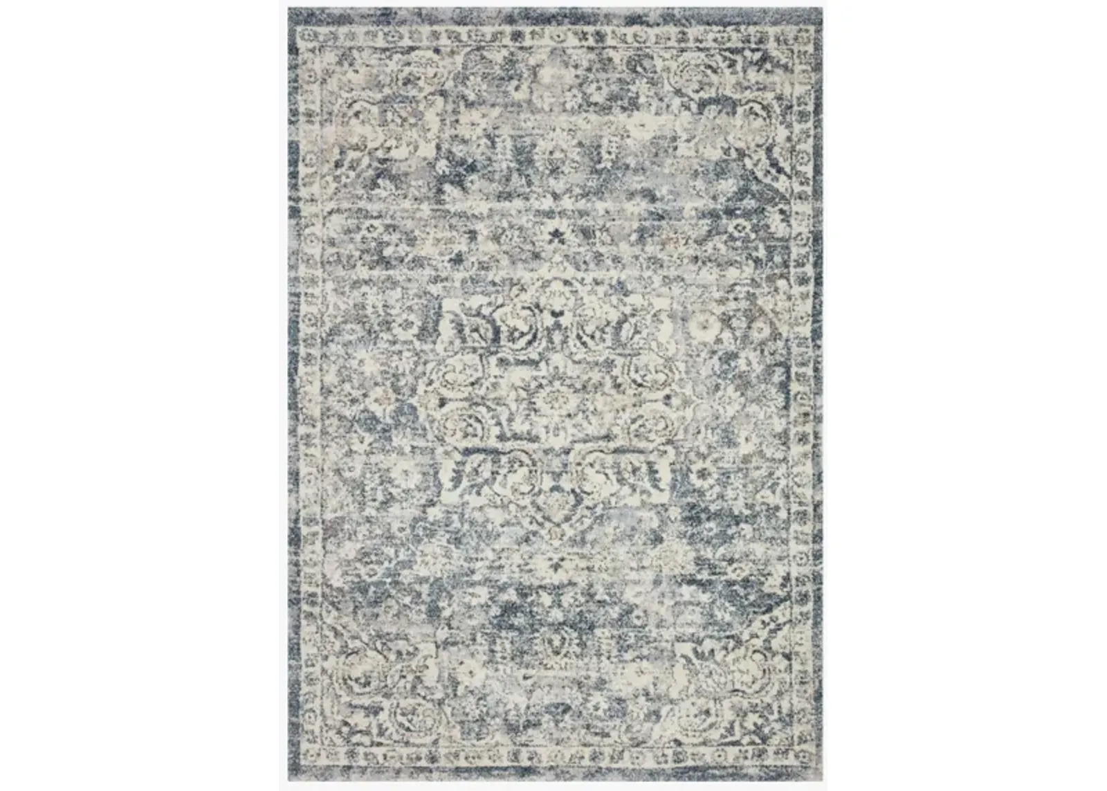 Theory Ivory/Blue Area Rug 7'10"W x 10'10"L