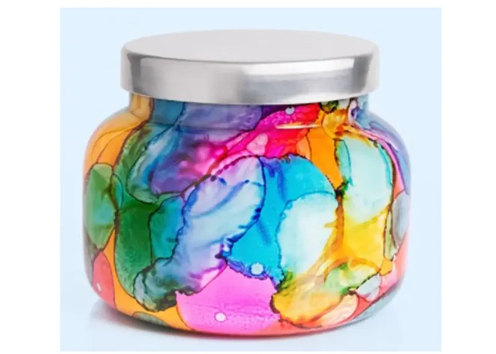 Rainbow Volcano 19oz Candle Jar 85Hrs 5"W X 4"H