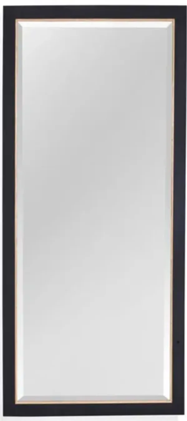 Black and Gold Beveled Leaner Mirror 36"W x 78"H