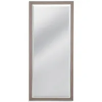 Brown and Silver Beveled Leaner Mirror 36"W x 78"H