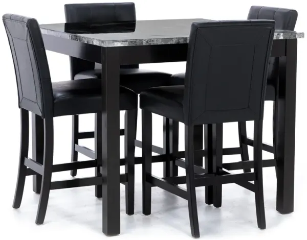 Macy 5-Pc. Counter Height Dining Set, Black