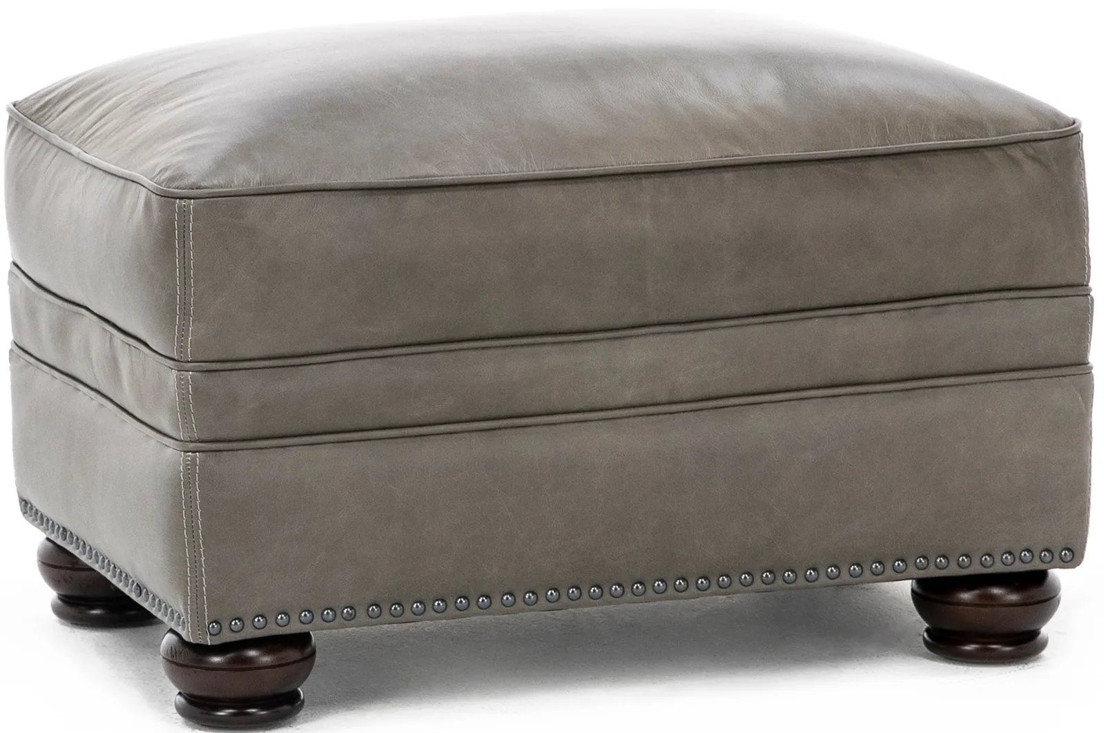 Clancy Leather Ottoman
