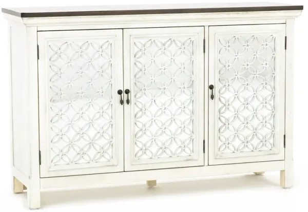 Eclectic Collection White 3 Door Cabinet