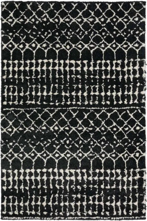 Marquee Midnight/Ivory Area Rug 5'1"W x 7'5"L