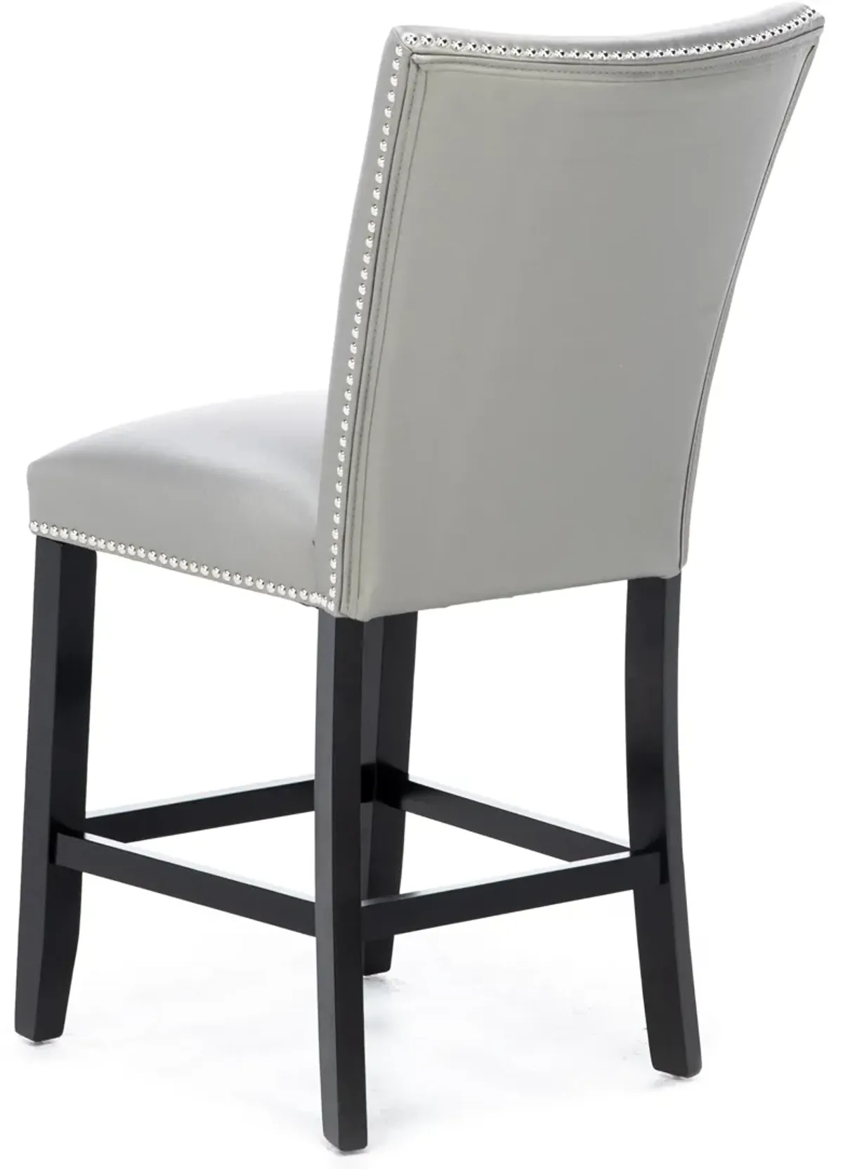 Beverly Silver Upholstered Counter Stool