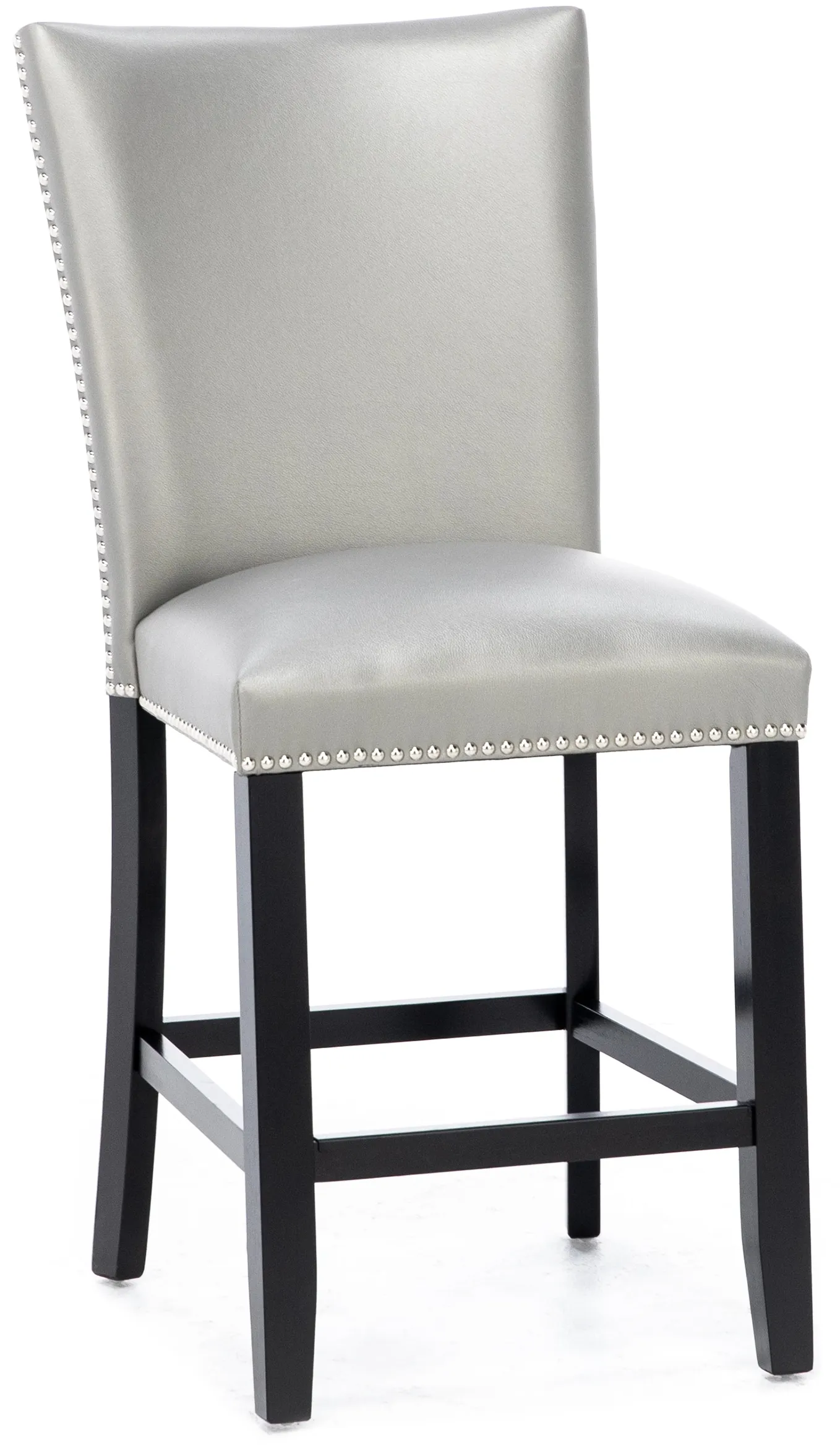 Beverly Silver Upholstered Counter Stool