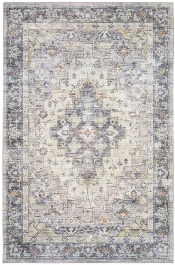 Myers Park Grey/Cream Medallion Area Rug 7'8"W x 10'L