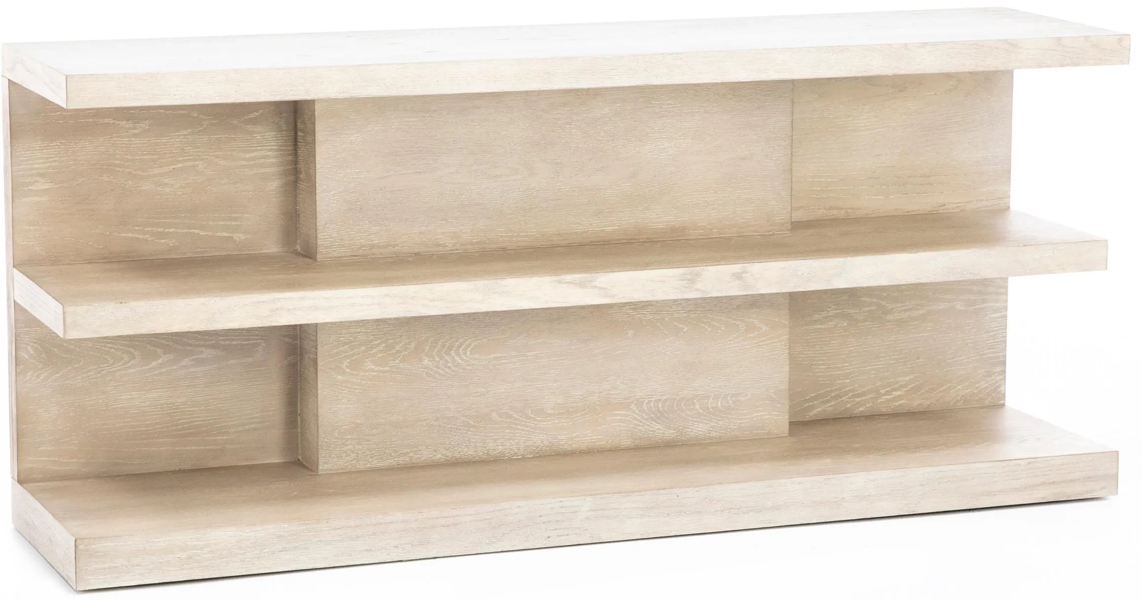 Grand Luxe Open Shelf Console Table