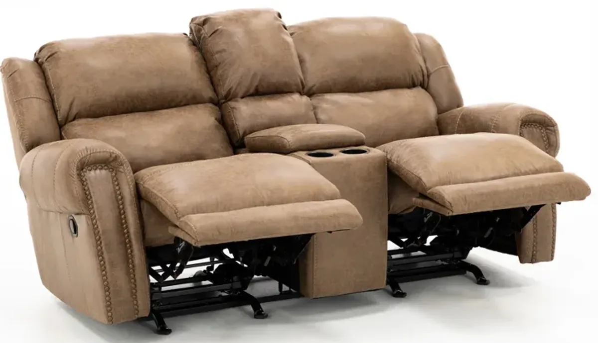 Montana Rocking Reclining Console Loveseat